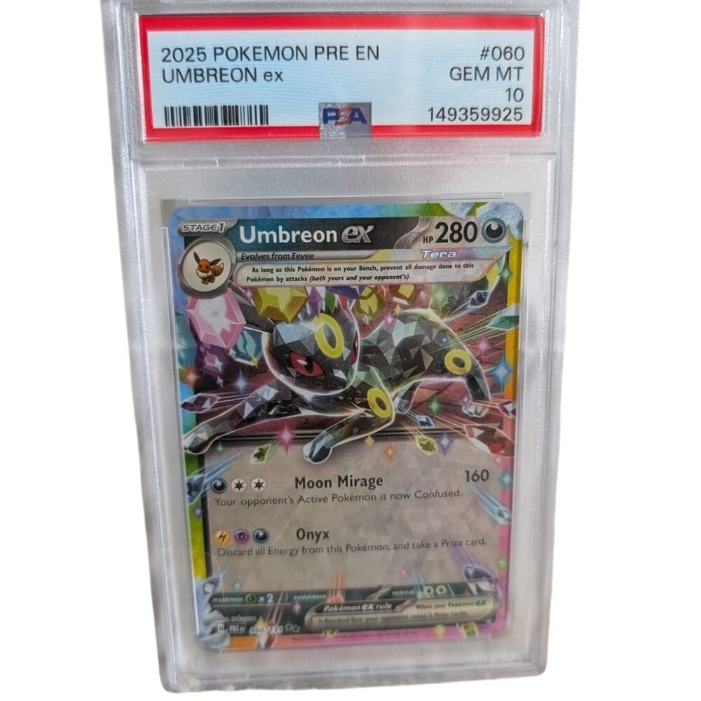 2025 POKEMON PRE EN-PRISMATIC EVOLUTIONS #060 UMBREON EX PSA 10